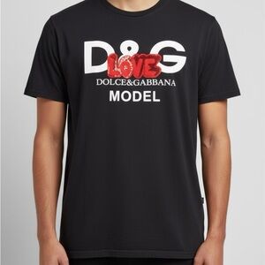 Dolce & Gabbana Black Love Graphic Tee